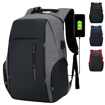 Erkekler Laptop Çantası Paketi Anti-hırsızlık seyahat sırt çantası Kadın Büyük Kapasiteli Iş USB Şarj Koleji Öğrenci Okul Çantaları mochila
