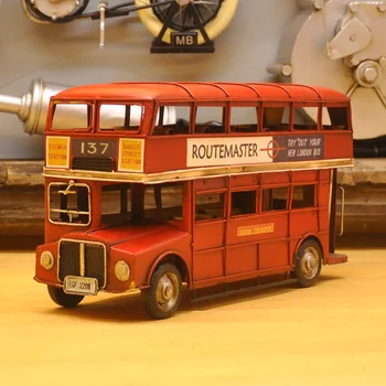 Otobüs Modeli Demir Vintage Kahve Dükkanı Dekorasyon Avrupa ve Amerikan Tarzı Ev Dekorasyonu ve Aksesuarları Öğeleri