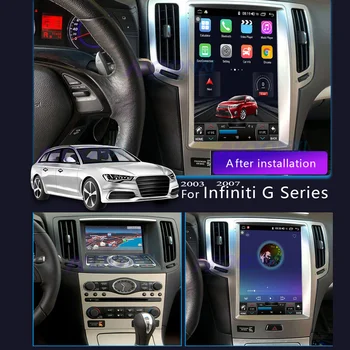 Android 11 Infiniti G G25 G37 2007-2013 128G Araba Radyo Stereo Multimedya Oynatıcı GPS Navigasyon 2 Din Carplay DSP Kafa Ünitesi