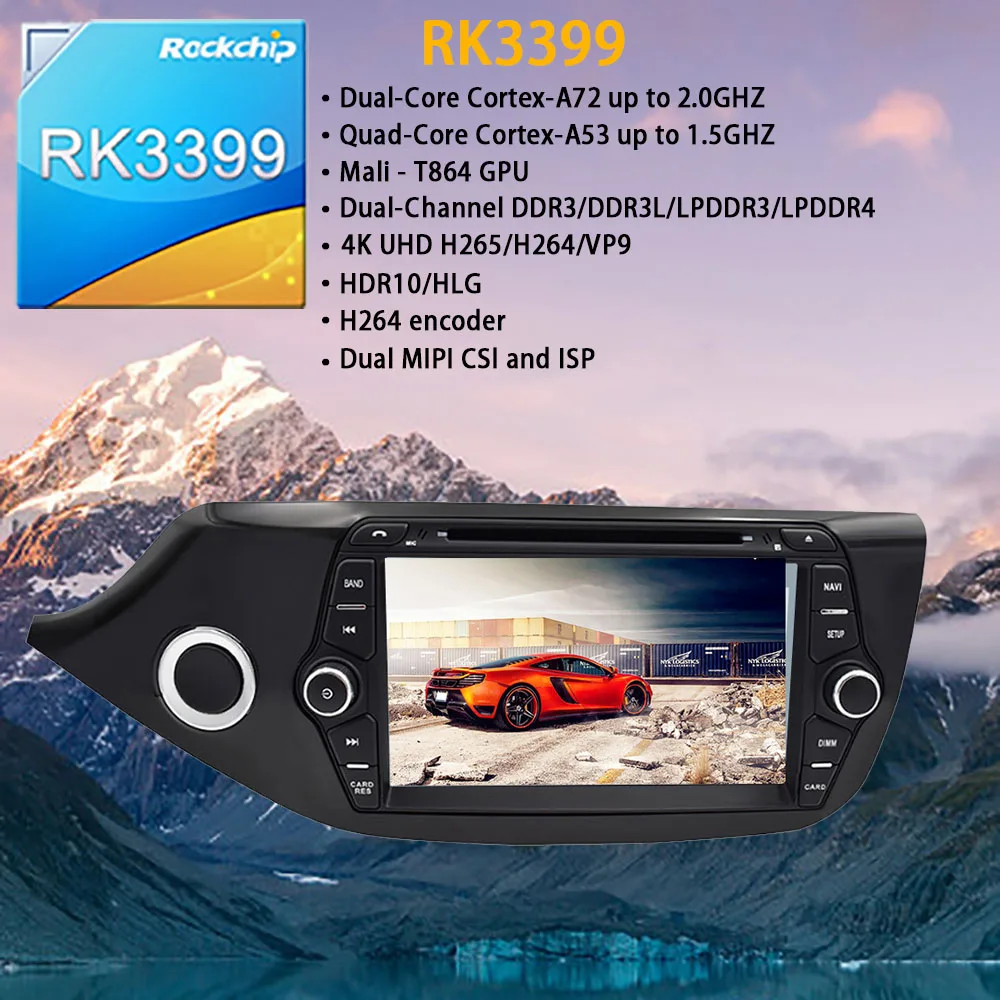 KİA CEED için Android Radyo 2012 - 2013 2018 Multimedya Ses PX6 Araba DVD Oynatıcı GPS Navi Başkanı ünitesi Autoradio kaset kaydedici Görüntü 2