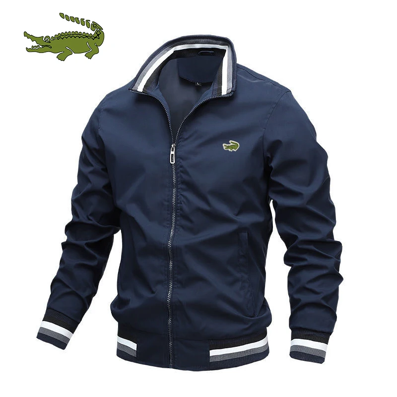 CARTELO erkek İş Moda Ceket Standı Yaka Rahat fermuarlı ceket Açık Spor Ceket Rüzgarlık Görüntü 2