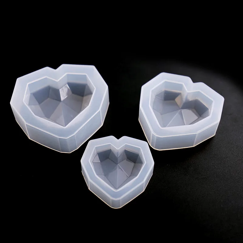 Yeni 1 ADET Kalp Şeklinde Takı Aracı Takı Kalıp UV Epoksi Reçine Silikon Kalıplar Takı Yapımı İçin Görüntü 1