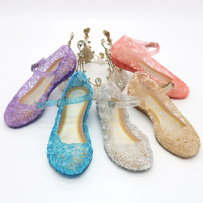 LZH çocuk Sandalet Balo Ayakkabı Kristal Jöle Sandalet Yüksek Topuk Prenses Parti Dans Çocuk Ayakkabı İçin Bebek Kız Doğum Günü 26-37 Görüntü 0