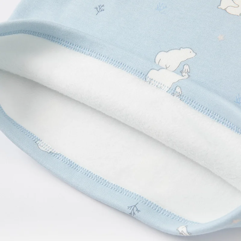 DBX19057 dave bella kış bebek unisex moda karikatür baskı pijama yenidoğan bebek iç çamaşırı rahat pijama 2 adet takım elbise Görüntü 4