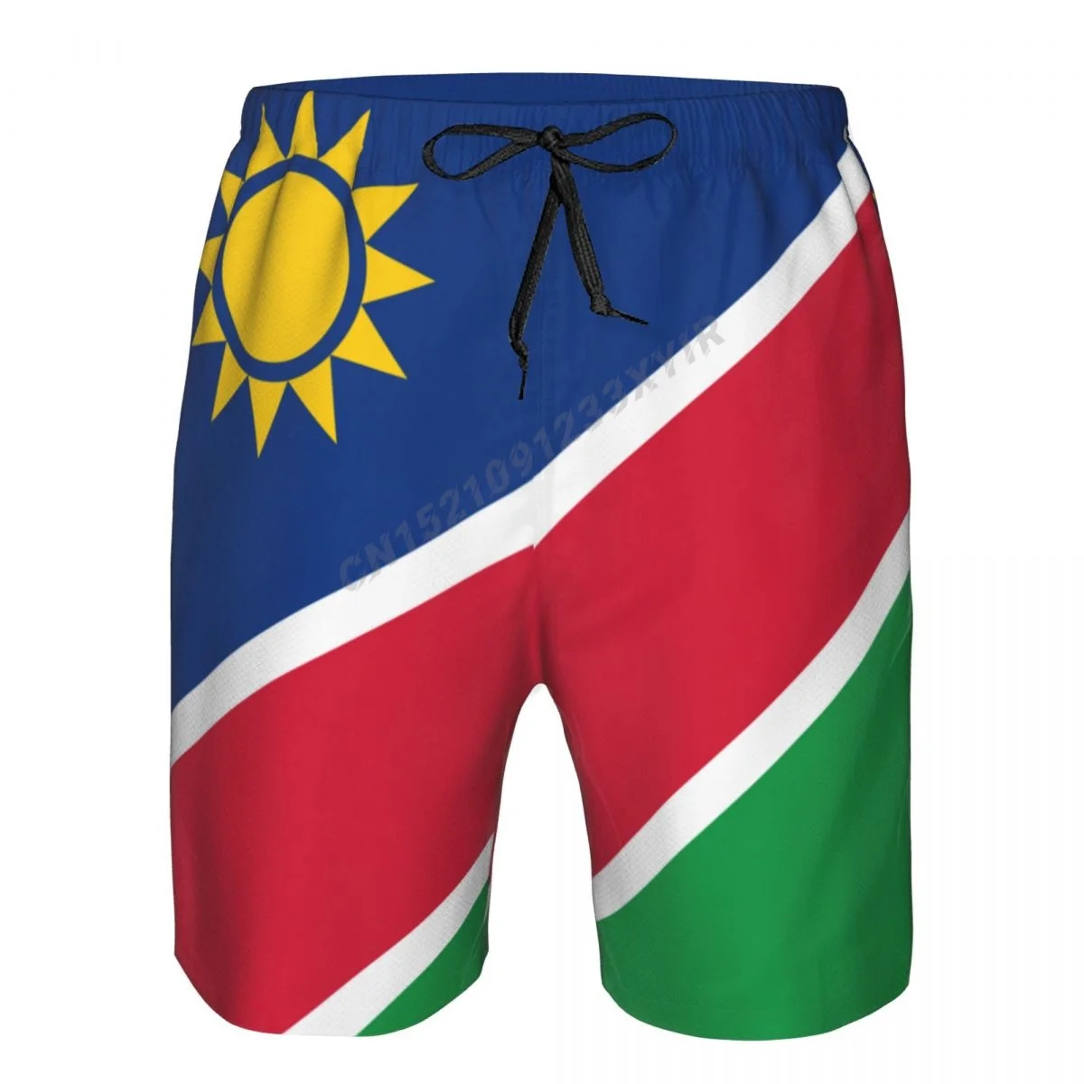 Yaz erkek Namibya Bayrağı plaj pantolonları Şort Sörf M-2XL Polyester Mayo Koşu Görüntü 2