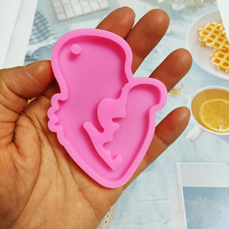 Yaratıcı anneler Günü Kolye Reçine Kalıp Takı Yapımı Coaster Anahtarlık Epoksi silikon kalıp DIY Ev Mutfak Dekorasyon Görüntü 3