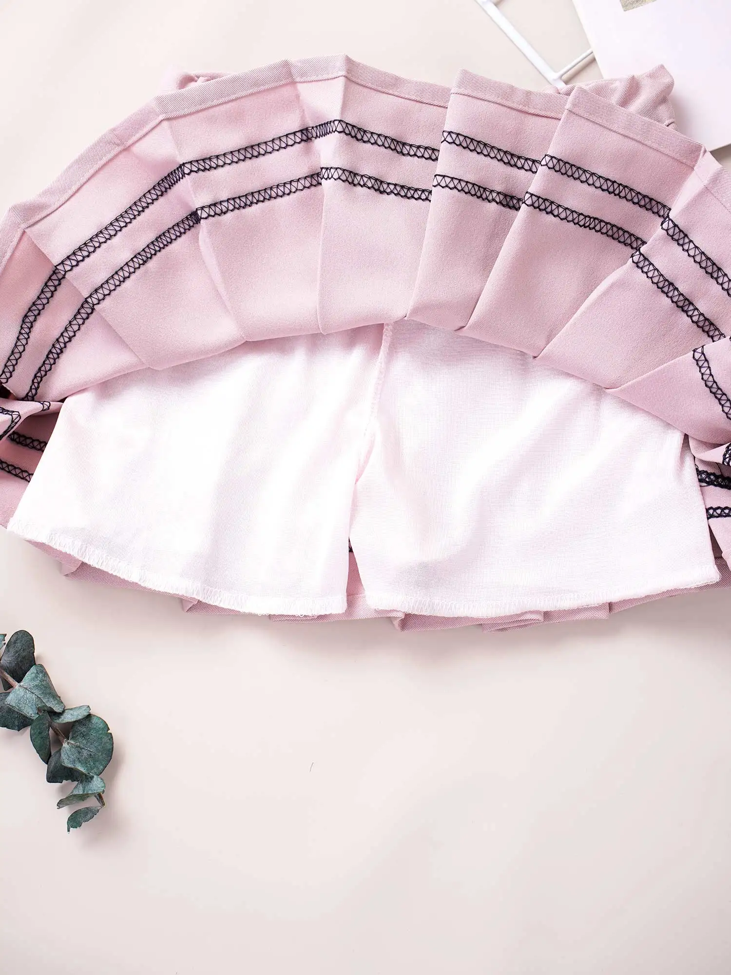 Bebek Yürüyor Çocuk Giyim Okul Kız Etek Dip Prenses Çizgili Pilili Etekler Çocuklar Kısa Etek Güvenlik Pantolon Görüntü 5