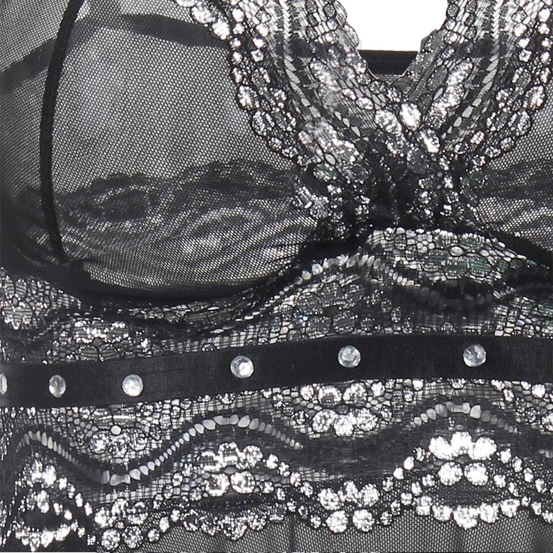 2019 Seksi Iç Çamaşırı Kadın babydoll Elbise ıç çamaşırı seksi sıcak erotik seks kostümleri Dantel Gecelik Pijama Gecelikler Görüntü 4