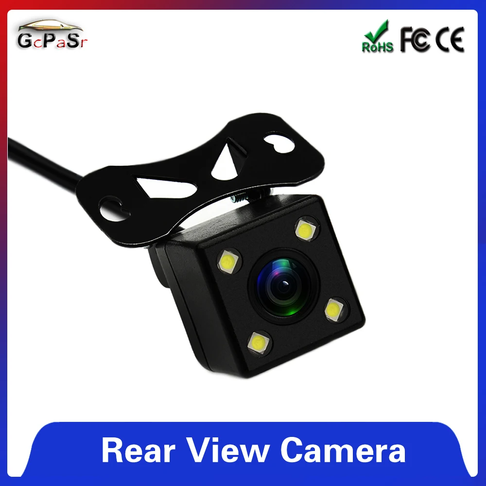 Yeni Evrensel dikiz kamera Araba DVD Oynatıcı Yedekleme Ters Kamera 4 LED Gece Görüş park kamerası Görüntü 0