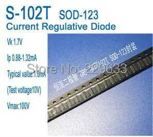 Ücretsiz kargo 50 adet/grup CRD sabit akım diyot S-102T SOD123 SMD paketi uygulanan sensörü enstrümantasyon Görüntü 0