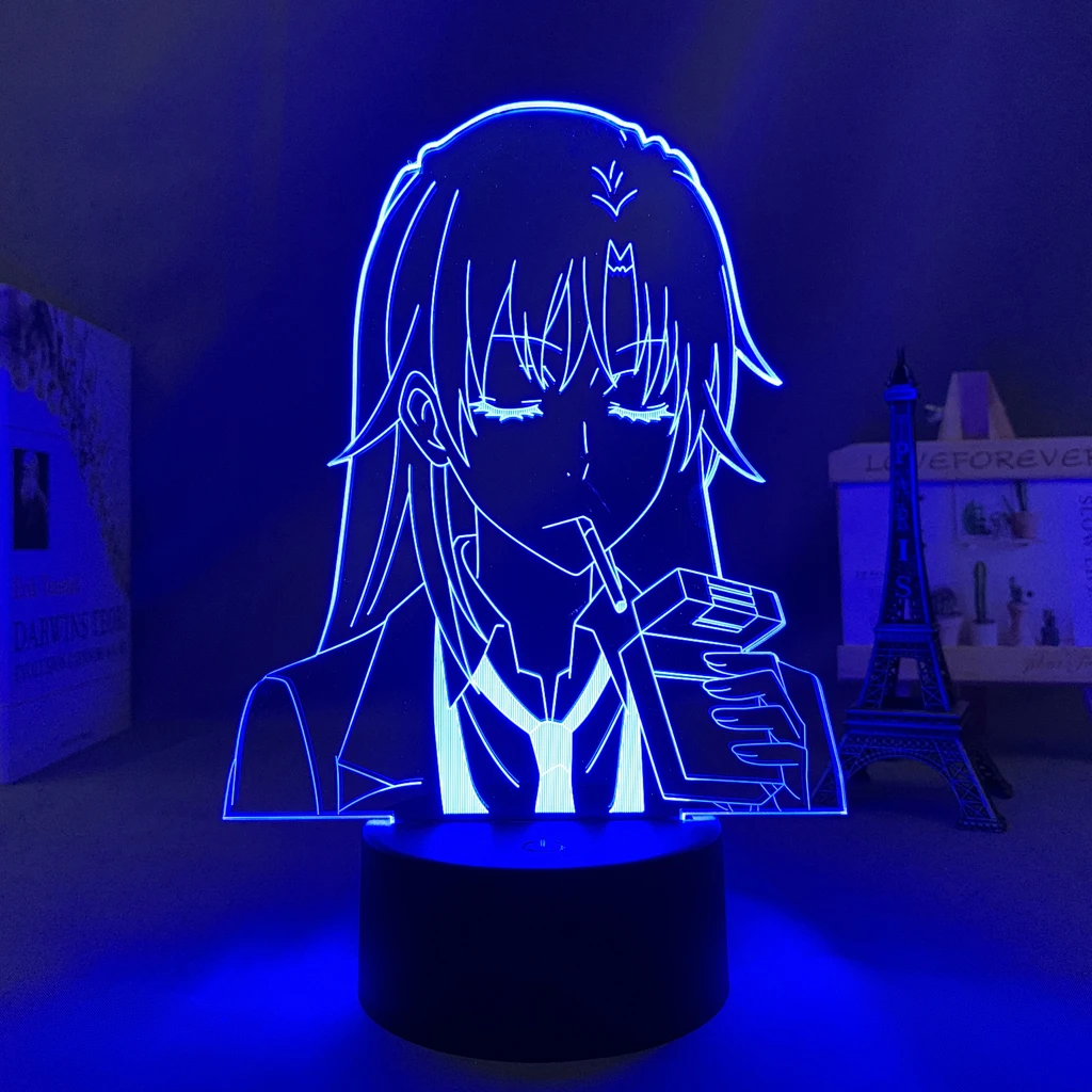 Anime Aksiyon Figürü Shizuka Hiratsuka led ışık Manga Benim Gençlik Romantik Komedi Yanlış Beklendiği Gibi Kawaii Odası dekor lambası Görüntü 1