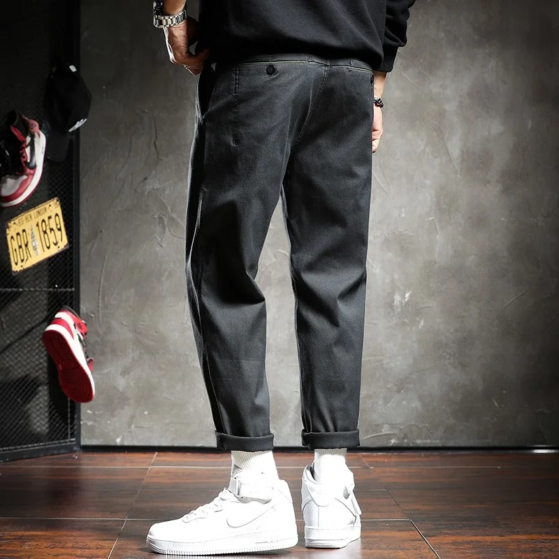 Baggy 2023 Yeni rahat pantolon Erkekler Streetwear Kore Tarzı Düz Pantolon Görüntü 1