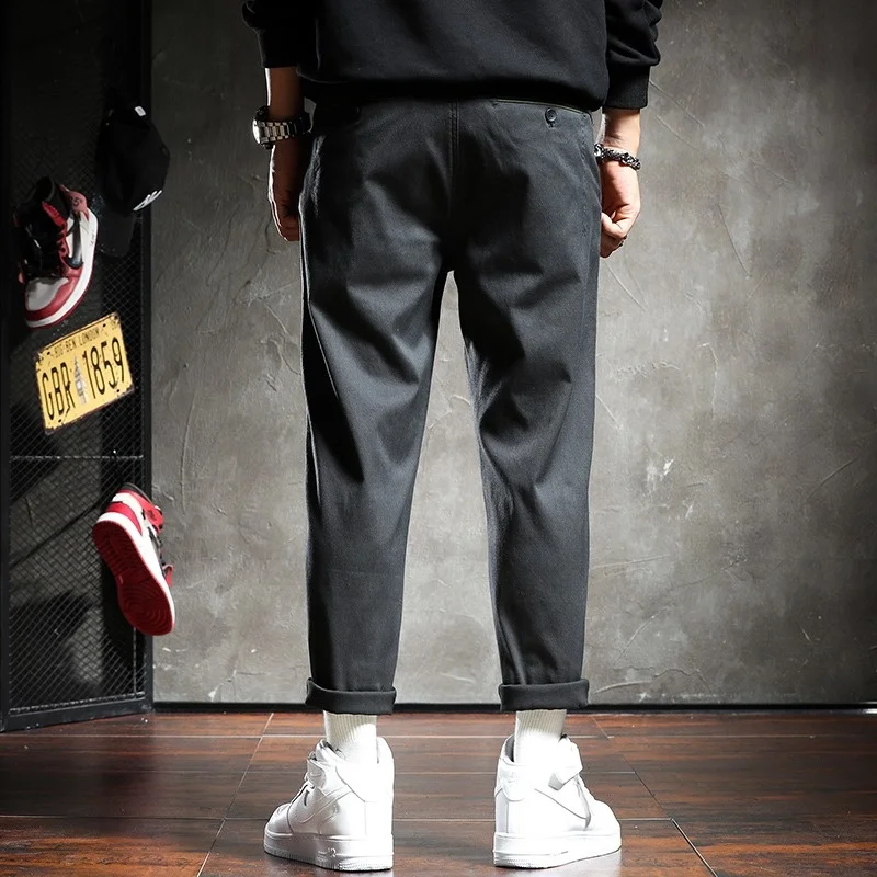 Baggy 2023 Yeni rahat pantolon Erkekler Streetwear Kore Tarzı Düz Pantolon Görüntü 3