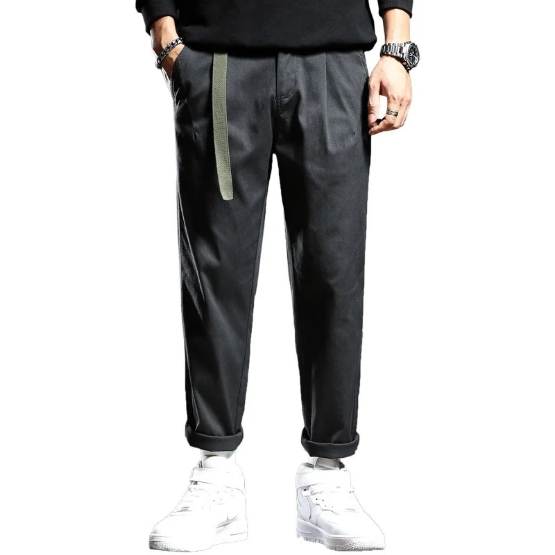 Baggy 2023 Yeni rahat pantolon Erkekler Streetwear Kore Tarzı Düz Pantolon Görüntü 4