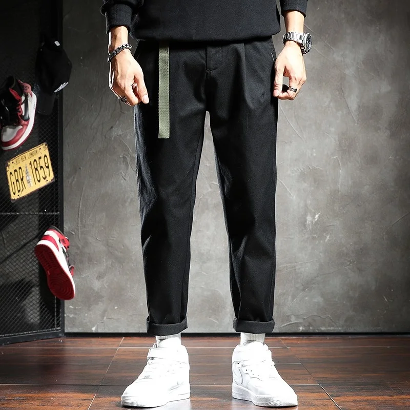 Baggy 2023 Yeni rahat pantolon Erkekler Streetwear Kore Tarzı Düz Pantolon Görüntü 5