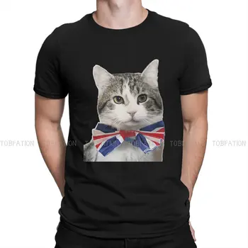 Sevimli İngilizce Kedi O Boyun TShirt Larry Herkes Onları Sevdi Baş Mousecatcher Kumaş Orijinal T Shirt Erkek Giysileri Moda