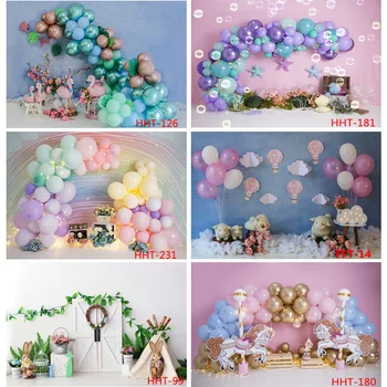 Kişiselleştirilmiş Dekorasyon Renkli Balon Kemer Kardan Adam Arka Plan Yenidoğan Bebek Doğum Günü Fotoğraf Arka Planında 32928 FSS-109