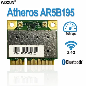 Yarım MİNİ PCI-E Atheros AR5B195 Wifi AzureWave için Bir 150 Mbps + Bluetooth 3.0 Ağ Kartı