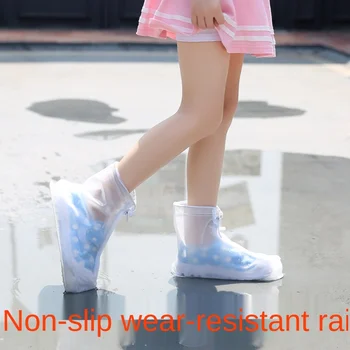 Koruyucu Ayakkabı Kapağı Aşınmaya Dayanıklı Kalınlaşmış Anti-Ayakkabı Kapağı Yetişkin ve Çocuk Su Geçirmez yağmur çizmeleri Ayakkabı Kapağı