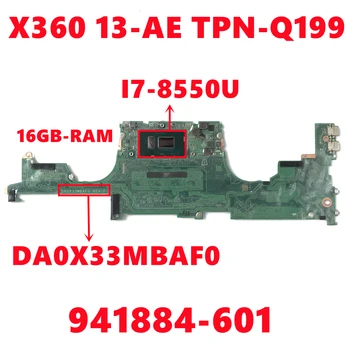 941884-601 941884-501 941884-001 HP Spectre X360 13-AE TPN-Q199 Laptop Anakart DA0X33MBAF0 W / ı7-8550U 16GB-RAM 100 % Test