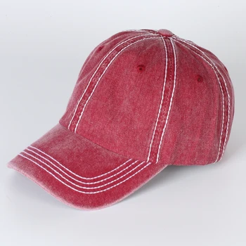 Yeni Moda Açık 100 % yıkanmış pamuk Vintage Erkek baba şapkası Düz Renk Beyzbol kadın spor şapka
