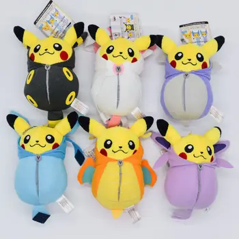 Pokemon japon animesi Uyku Tulumu Pikachu Kawaii Dönüştürülmüş Ibrahimovic Peluş Kolye Dekorasyon çocuk Oyuncak Hediye