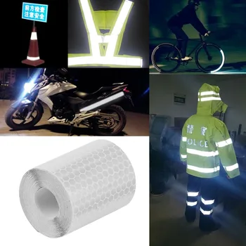 5cm x 3m Güvenlik İşareti Yansıtıcı Bant Çıkartmalar Bisiklet Çerçeveleri Motosiklet Kendinden Yapışkanlı Film Uyarı Bandı Yansıtıcı Film