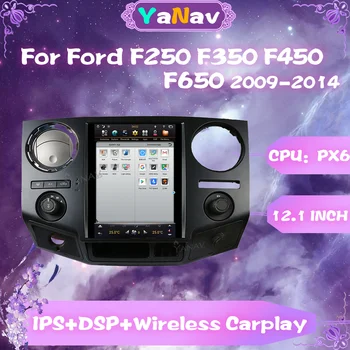 PX6 12.1 İnç Araba Radyo Stereo Video GPS Tesla Kafa Ünitesi Ford F250 F350 F650 2009-2014 Navigasyon Multimedya Oynatıcı Carplay