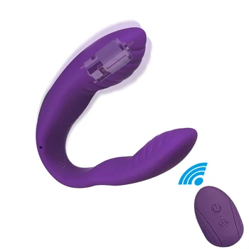 U Şekli Vibratör Erotik Çift Seks Ürünleri Yetişkin Oyuncaklar Kadınlar İçin Kadın Uzaktan Kumanda Vajina Masturbator G Noktası Klitoris Klitoris