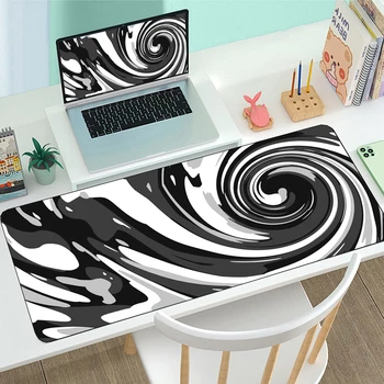 Siyah Beyaz Sanatsal Kişilik MousePad Büyük Mini Pc Halı Ped Aksesuarları Slayt Pad 800x400 sümen Masaüstü Bilgisayar için