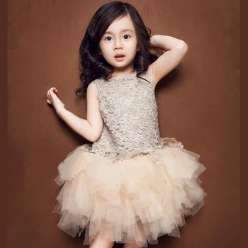 Prenses Çiçek Kız Elbise Yaz 2018 Parti Çocuk Giyim Dantel file top elbisesi Çocuklar Kızlar için Elbiseler 4 8 10 11 12 Yıl