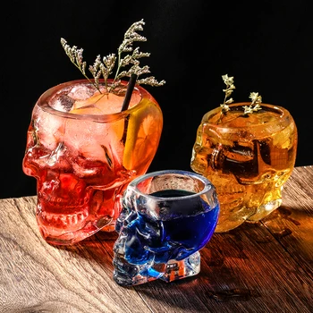 Cup Creative Skull Drinkware Transparent Beer Glasses Wine Glass Christmas Gift Whiskey Juice Party Bar кружка кружки чашка