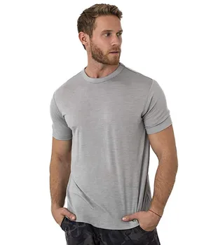 NO.2-6286-100 % Merinos Yünü T Shirt Erkek Merinos Yünü T Shirt Taban Katmanı Merinos Yünü Gömlek Yumuşak Esneklik Nefes Anti-Koku