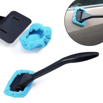 1 Adet Ayrılabilir Pencere Fırça Mikrofiber Silecek Temizleyici Temizleme Fırçası Bez Pad ile Otomatik Temizleyici Temizleme Aracı Fırça