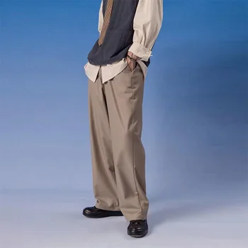 2022 erkek Moda Trendi Pantolon Gevşek Kargo rahat pantolon Yüksek Kaliteli Siyah / gri / haki Renk Büyük Boy Tarzı Takım Elbise Pantolon S-XL
