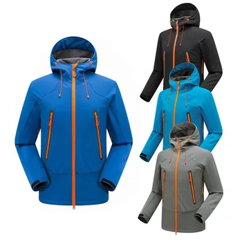 Sıcak Satış Softshell Ceket Erkekler Rüzgar Geçirmez Su Geçirmez Yürüyüş Ceketler Iç Polar Açık Avı Ceket Trekking Kamp Kayak Giysileri