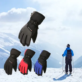 Kış Sıcak Snowboard Kayak Eldivenleri Erkek Kadın Dağ Kayak Kar Araci Su Geçirmez Kar motosiklet eldivenleri Rüzgar Geçirmez