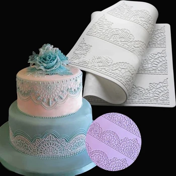 Kek Çiçek Dantel Kalıp Mat Fondan Kalıp Düğün Pastası Dekorasyon Sugarcraft DIY Buzlanma Kalıp