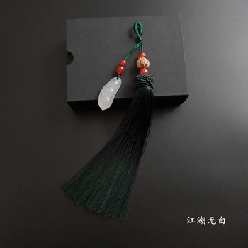 retro tiyatro doğal saçaklı elbise yaka düğmesi preslenmiş Han Çin giyim aksesuarları broş kolye yaka düğmesi