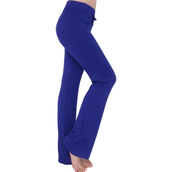 Kadın Pijama Pantolon Gevşek Düz Bacak Loungewear Yoga Sweatpants Rahat İpli Egzersiz Joggers Pantolon Rahat pantolon