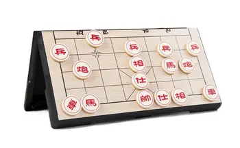25*25*2 cm Taşınabilir Çin Satranç Seti Manyetik Katlanabilir Masa Oyunu Xiangqi Seyahat Satranç Oyunu Eğlence için aile oyunu