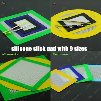 1 adet sigara aksesuarı seçim için birçok boyutları silikon Kaygan mat yıkanabilir ve yeniden kullanılabilir Konsantre Dabbing Küçük mat