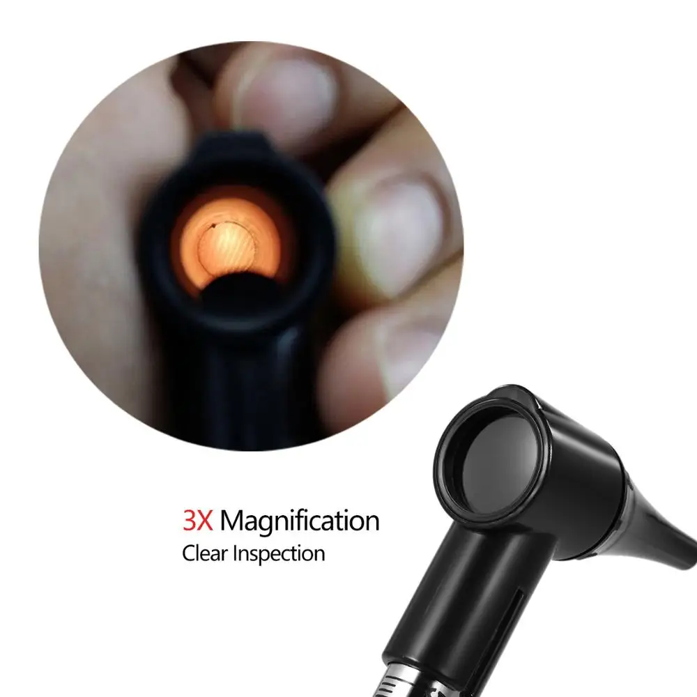 Tıbbi Teşhis Otoskop Oftalmoskop Seti Kulak Göz Boğaz Kontrol Araçları led ışık Penlight İlk Yardım Kalem KBB Muayenesi için Görüntü 3