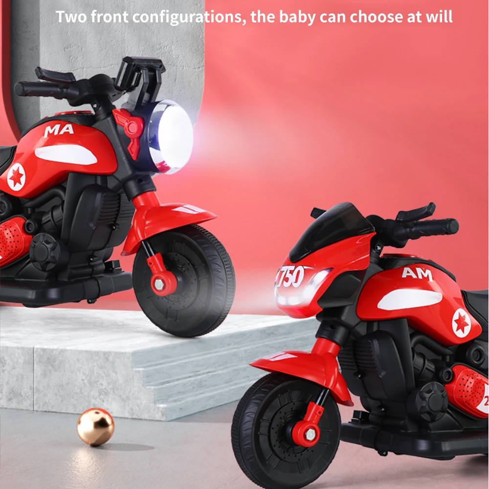 Çocuk Elektrikli Motosiklet Üç Tekerlekli Bisiklet müzikli ışık Yarış Şarj Edilebilir Çocuklar Araba Açık Sürme bebek motosikleti Oyuncak Görüntü 1