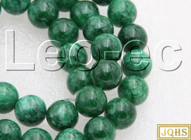 Doğal 10mm Renkli yeşil Jades Taş dağınık boncuklar Takı Yapımı ıçin Strand 15
