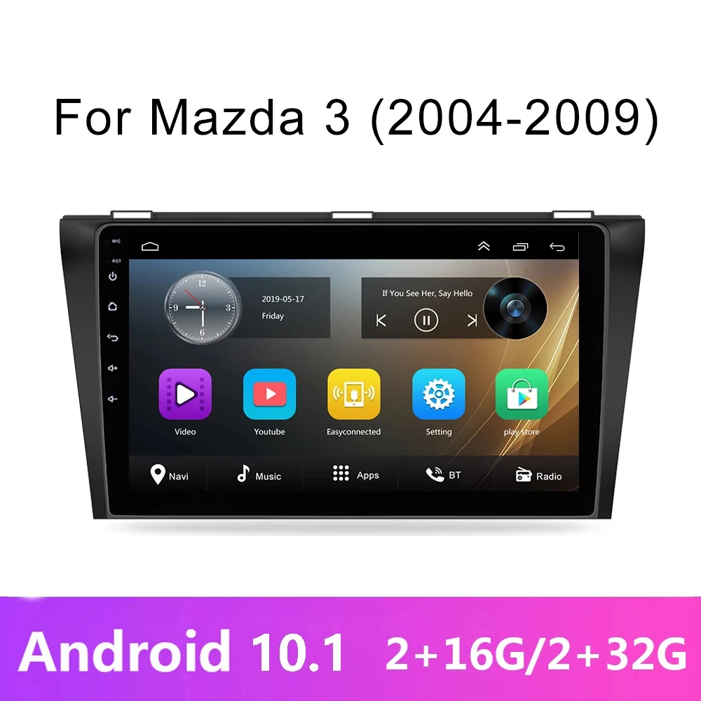 2G + 32G Android 10.1 Araba Radyo Mazda 3 2004-2010 İçin Wıfı Otomatik Stereo araç DVD oynatıcı gps Navigasyon stereo Multimedya mp5 Oynatıcı 9 inç Görüntü 0