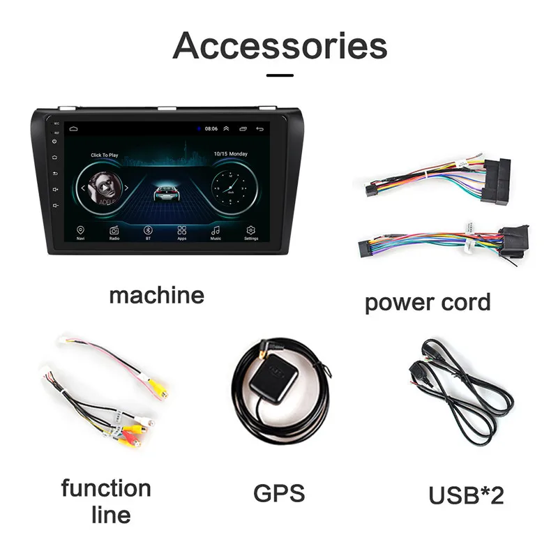 2G + 32G Android 10.1 Araba Radyo Mazda 3 2004-2010 İçin Wıfı Otomatik Stereo araç DVD oynatıcı gps Navigasyon stereo Multimedya mp5 Oynatıcı 9 inç Görüntü 3