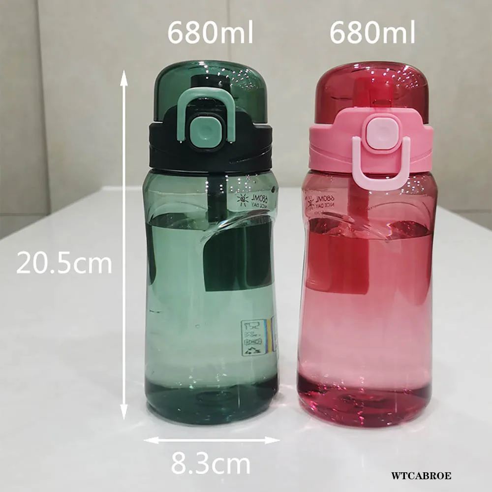 680 ml Plastik Su Şişesi Taşınabilir Tırmanma Yetişkinler Su Şişesi Benim Limon Açık Yaratıcı Plastik Sızdırmaz Shaker Su Şişesi Görüntü 5
