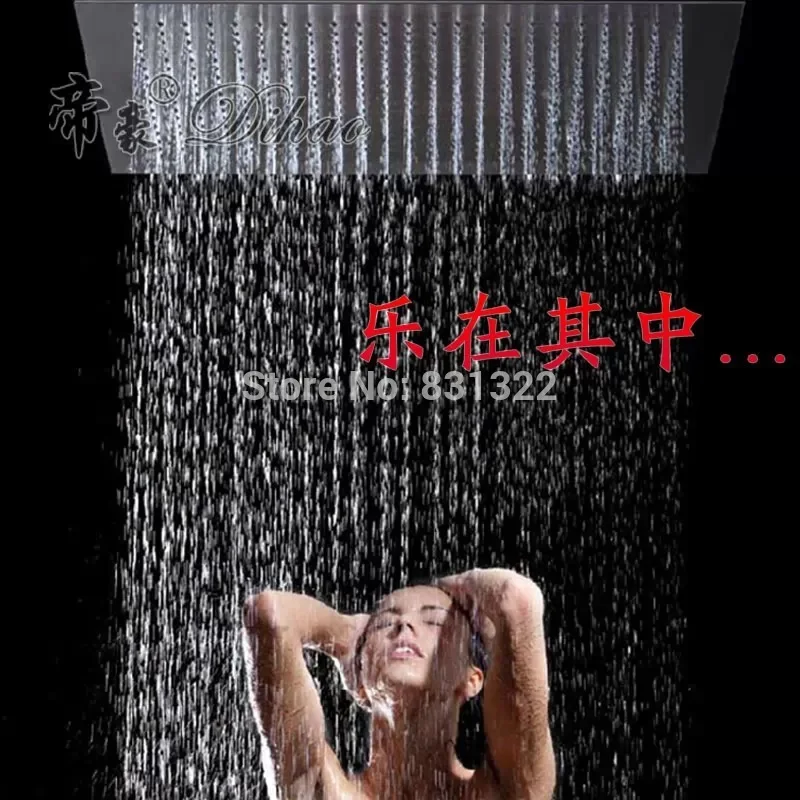 25cm * 25cm kare paslanmaz çelik ultra ince duş başlıkları 10 inç yağış duş başlığı kol yok.Rani duş cp-101000 Görüntü 1